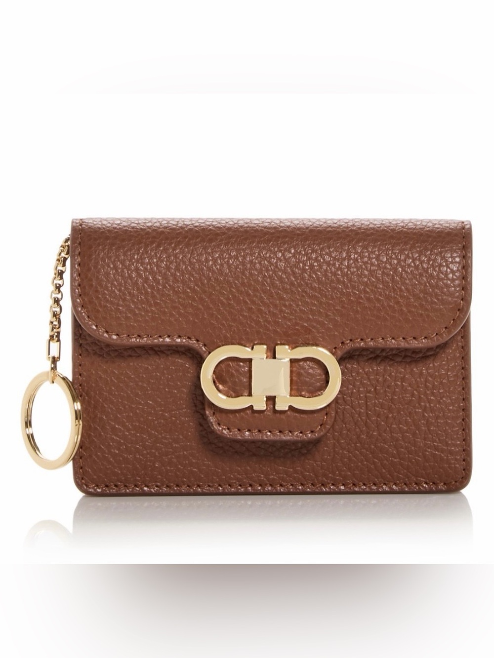 NWT FERRAGAMO
Gancini Leather Card Case